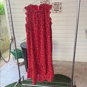 Charming Red Floral women’s Dress